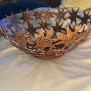 Vintage Tobin James Cellars Decorative Fruit Bowl Star Basket Star